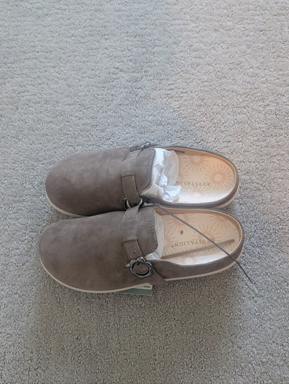 Relaxed Taupe Suede Slip-On Clog for Women